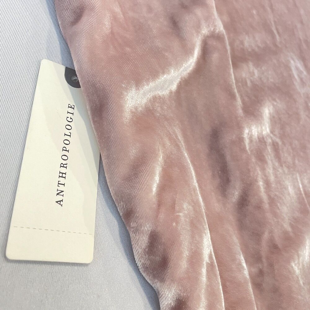 ~ NEW* Anthropologie Lg Tilda Strapless Top Velvet, Lt Mauve Muted Grayish Blush - Picture 13 of 16